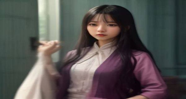 女王调教相关创作者的书桌场景，珊瑚色笔记本与深色封面书籍并排，氛围静谧